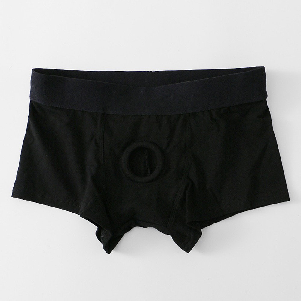 Breathable Low Waist Men's Cotton Underwear Boxer Briefs with Sexy Hole - Picture 11 of 22