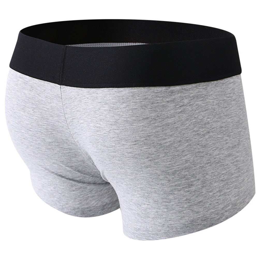 Breathable Low Waist Men's Cotton Underwear Boxer Briefs with Sexy Hole - Picture 16 of 22