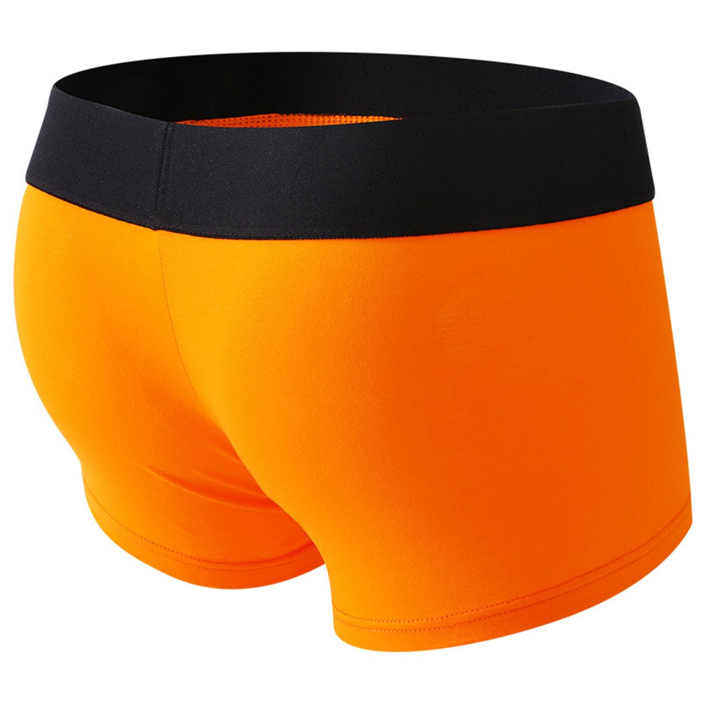Breathable Low Waist Men's Cotton Underwear Boxer Briefs with Sexy Hole - Picture 19 of 22