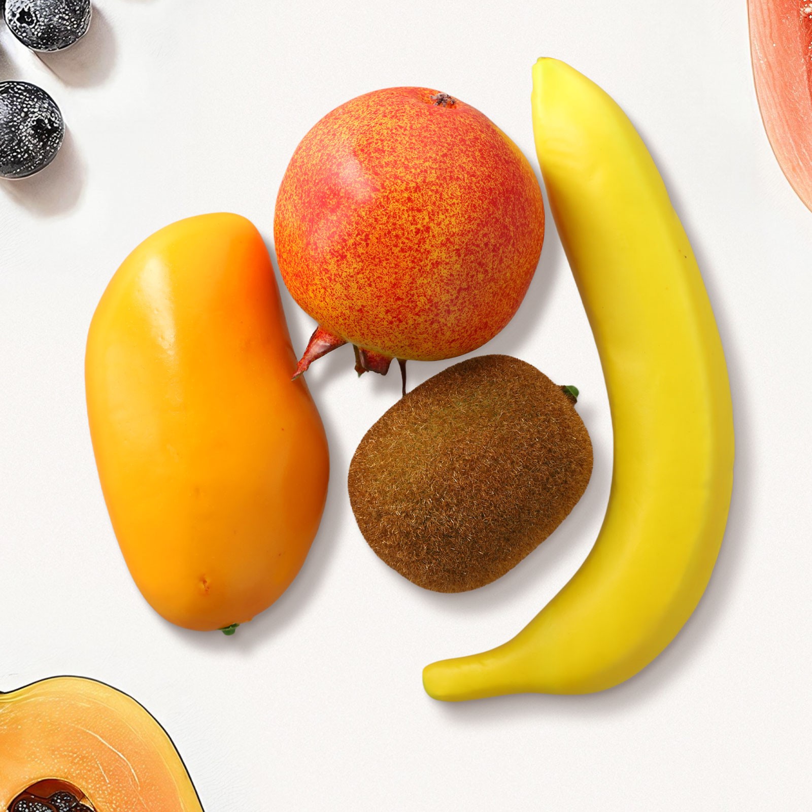 1 X Artificiale Frutta Finto Frutta Pianta Realistici Pera Arancione Banana Casa - Imagen 99 de 164