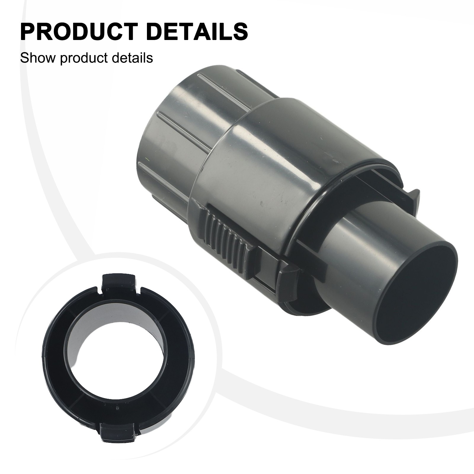 PATIKIL Staubsaugerschlauch Adapter, Nass /Trocken Staubsaugeraufsatz Umbaueinheit 60mm (2 3/8) auf 51mm (2 1/64) Kupplungs Ersatz