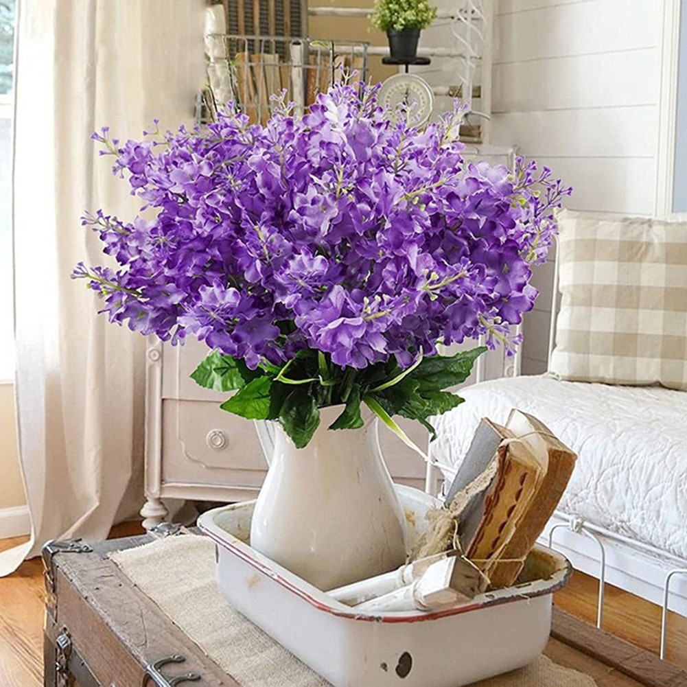Amarillo Morado Claro Aspecto Realista Seda Alta Calidad Decoración de Boda - Imagen 16 de 30