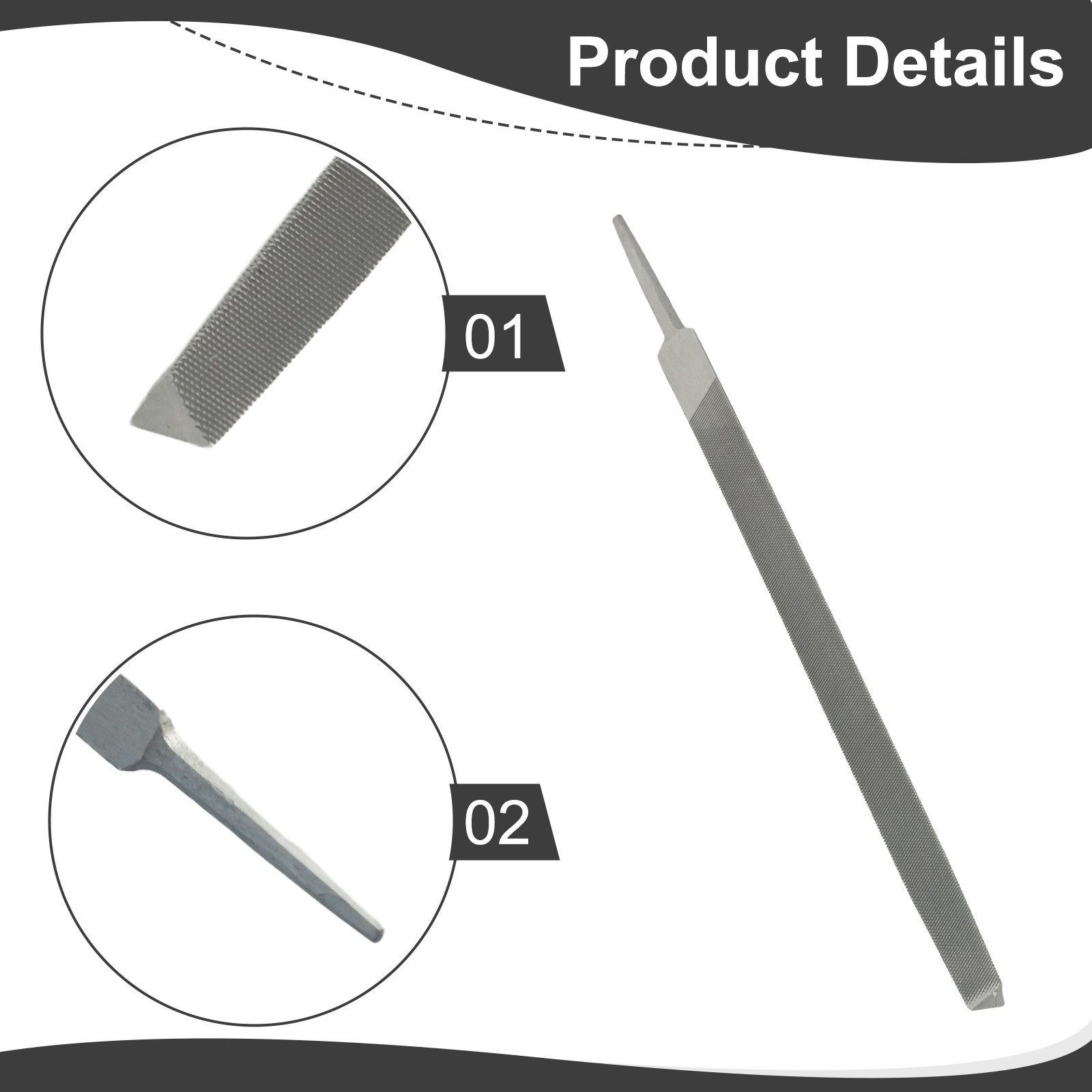 5inch /8inch Triangle Smooth, Second, Coarse Flat Files Woodworking Accessories - Picture 33 of 40