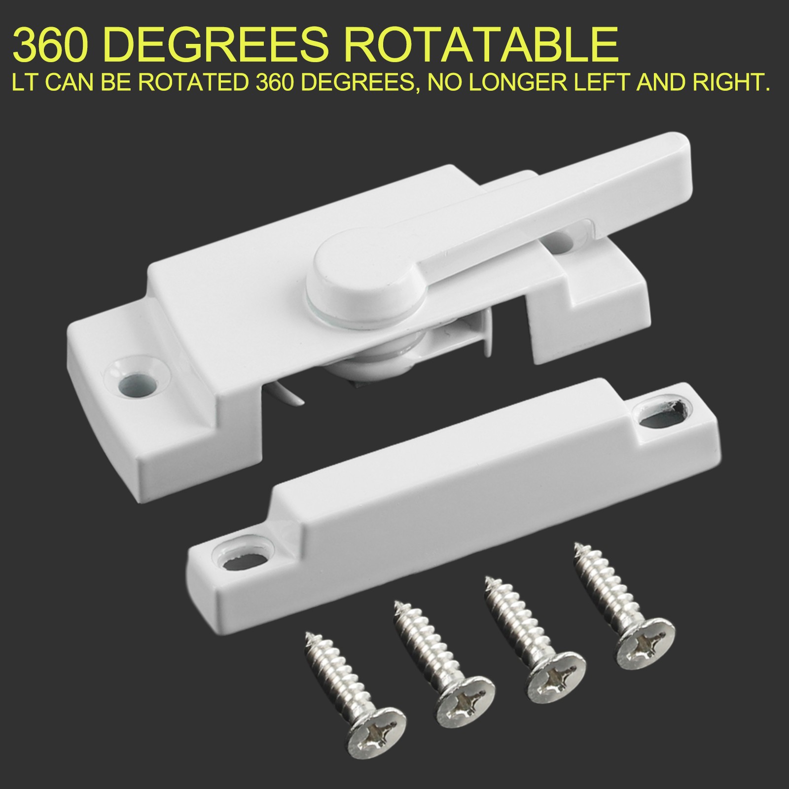 Enhance Sash Security with this White Vertical Slider Fitch Catch Lock