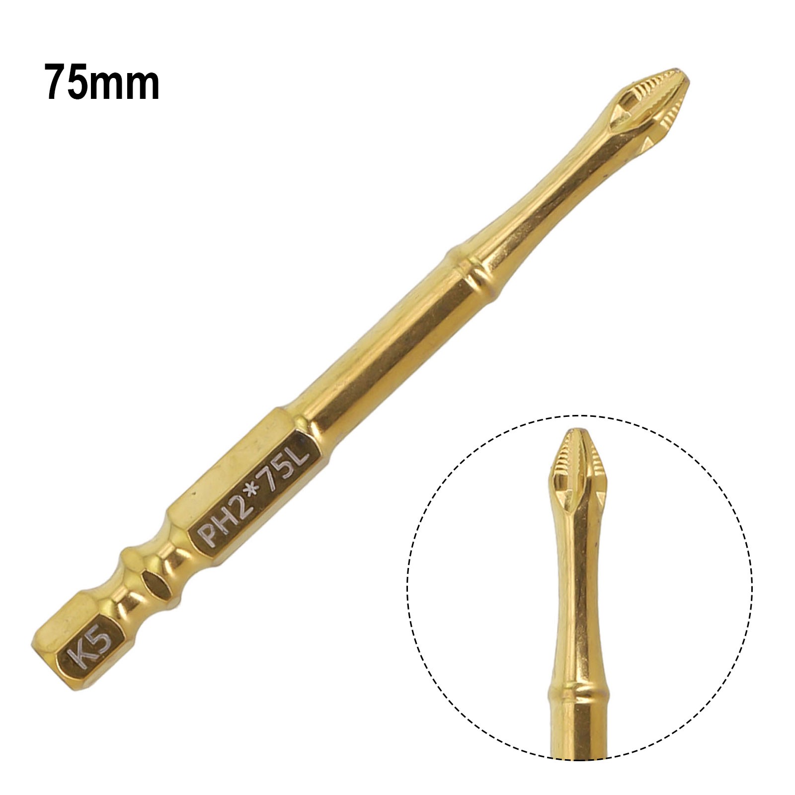 Non-slip K5 PH2 Magnetic Batch Head Cross Screwdriver Hardness Drill Bit - Picture 49 of 84