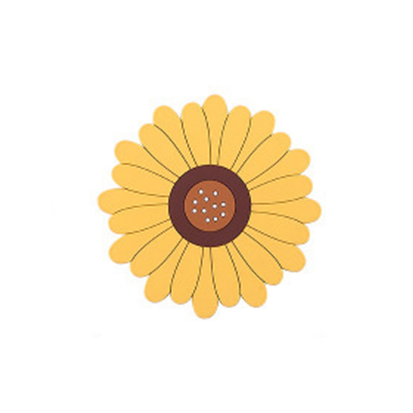 Soft Rubber Sunflower Table Mat Heat Resistant and Non slip Pan Holder