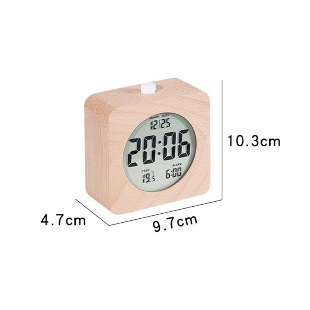 Wecker LED Holz tragbar leise Raffinesse batteriebetrieben - Bild 31 von 31