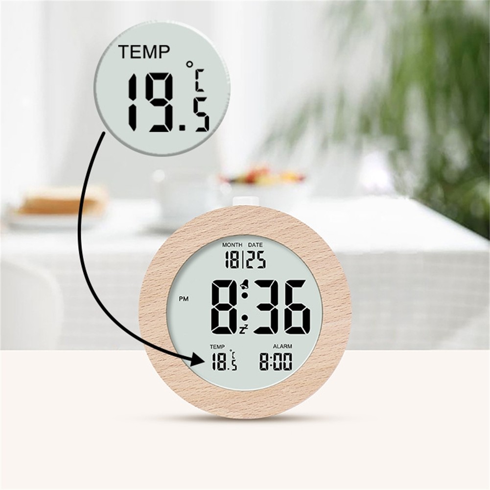 Wecker LED Holz tragbar leise Raffinesse batteriebetrieben - Bild 17 von 31