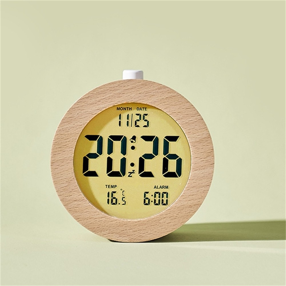 Wecker LED Holz tragbar leise Raffinesse batteriebetrieben - Bild 18 von 31