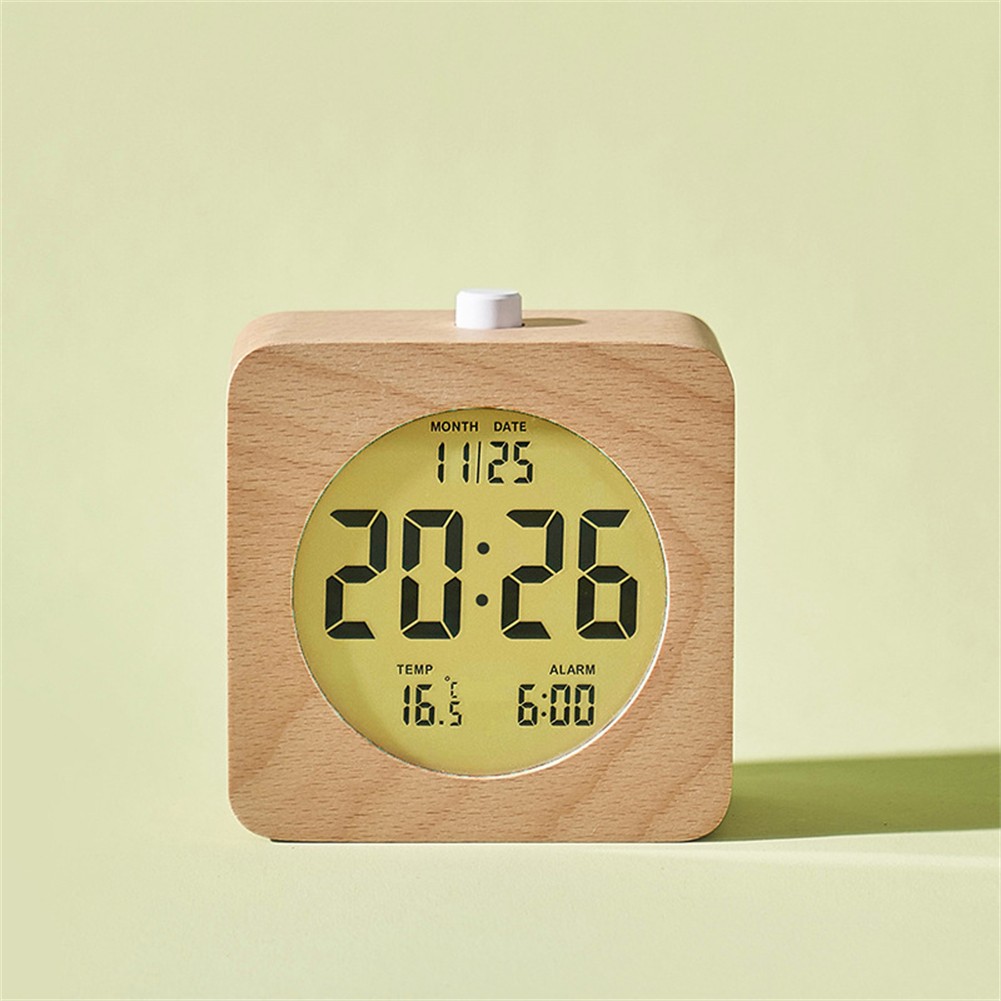 Wecker LED Holz tragbar leise Raffinesse batteriebetrieben - Bild 30 von 31