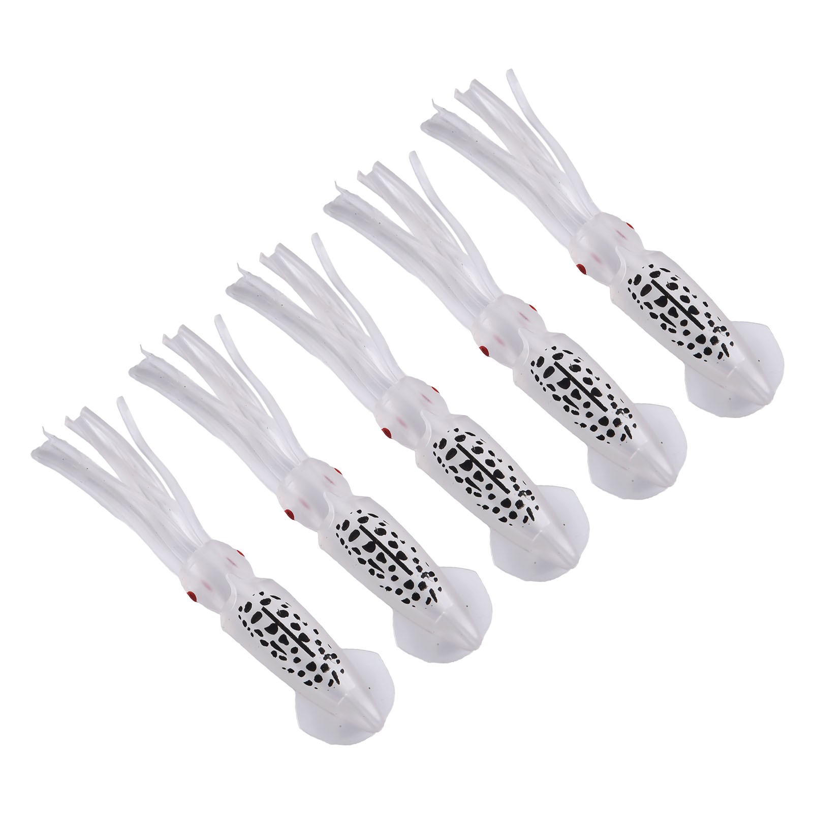 #6 pièces/ensemble 12,5 cm/8 g leurre thon poisson rougeoyant calmar poulpe pê - Photo 39/54