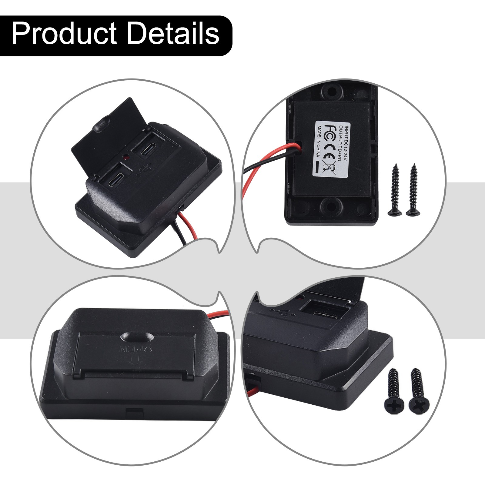 Prise chargeur USB fiable pour voiture/moto/VR/bateau PD30W charge rapide - Photo 17 sur 39