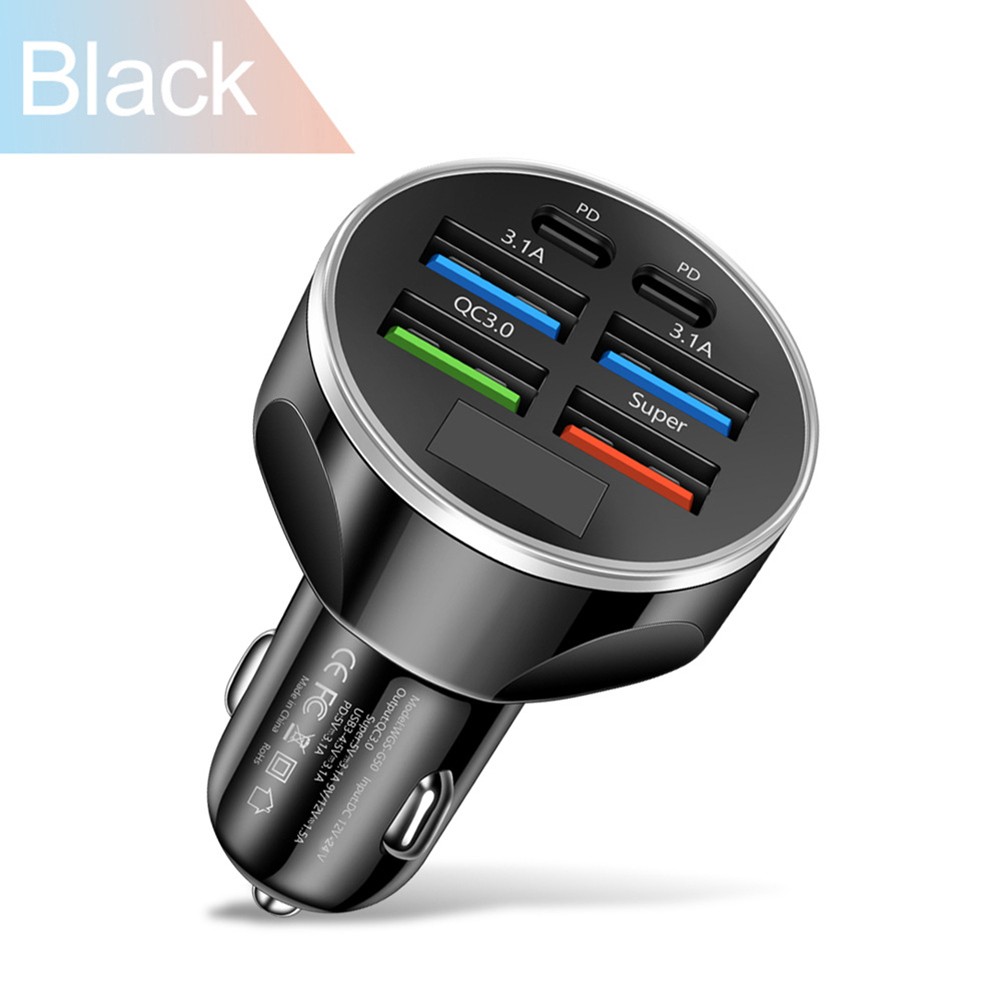Multi Port Car Charger with LED Display Fast Charging for Multiple Devices - Bild 24 von 33