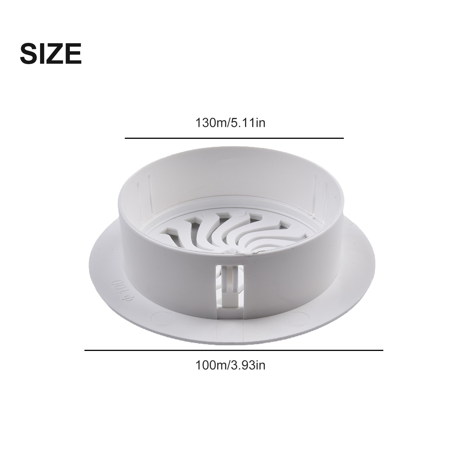 Cubierta de rejilla decoración de orificios de pared blanco 40 mm-100 mm rejilla de ventilación de aire piezas de plástico - Imagen 87 de 96