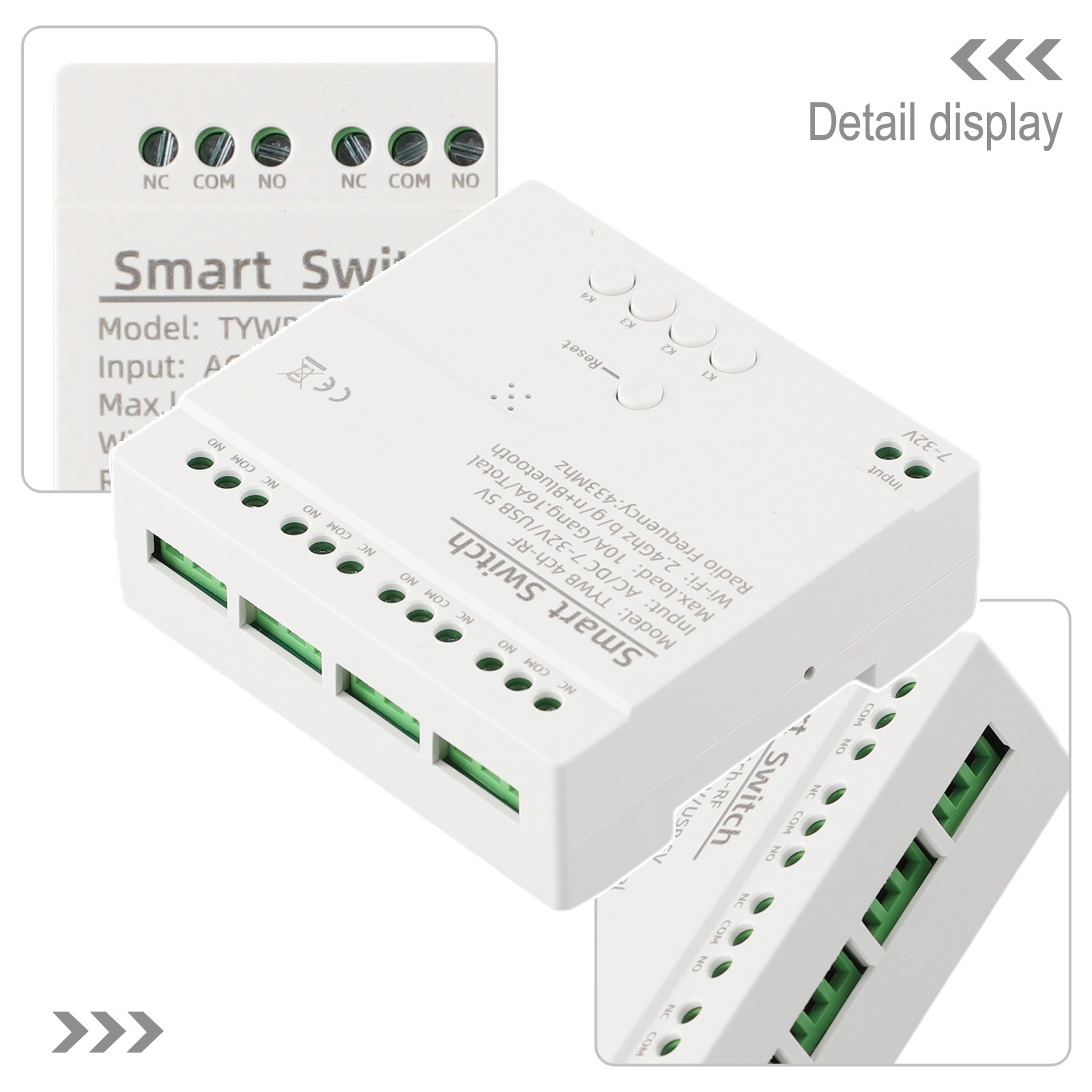 Smart For Tuya WIFI RF Control Module Switch 4CH Relay Module Switch