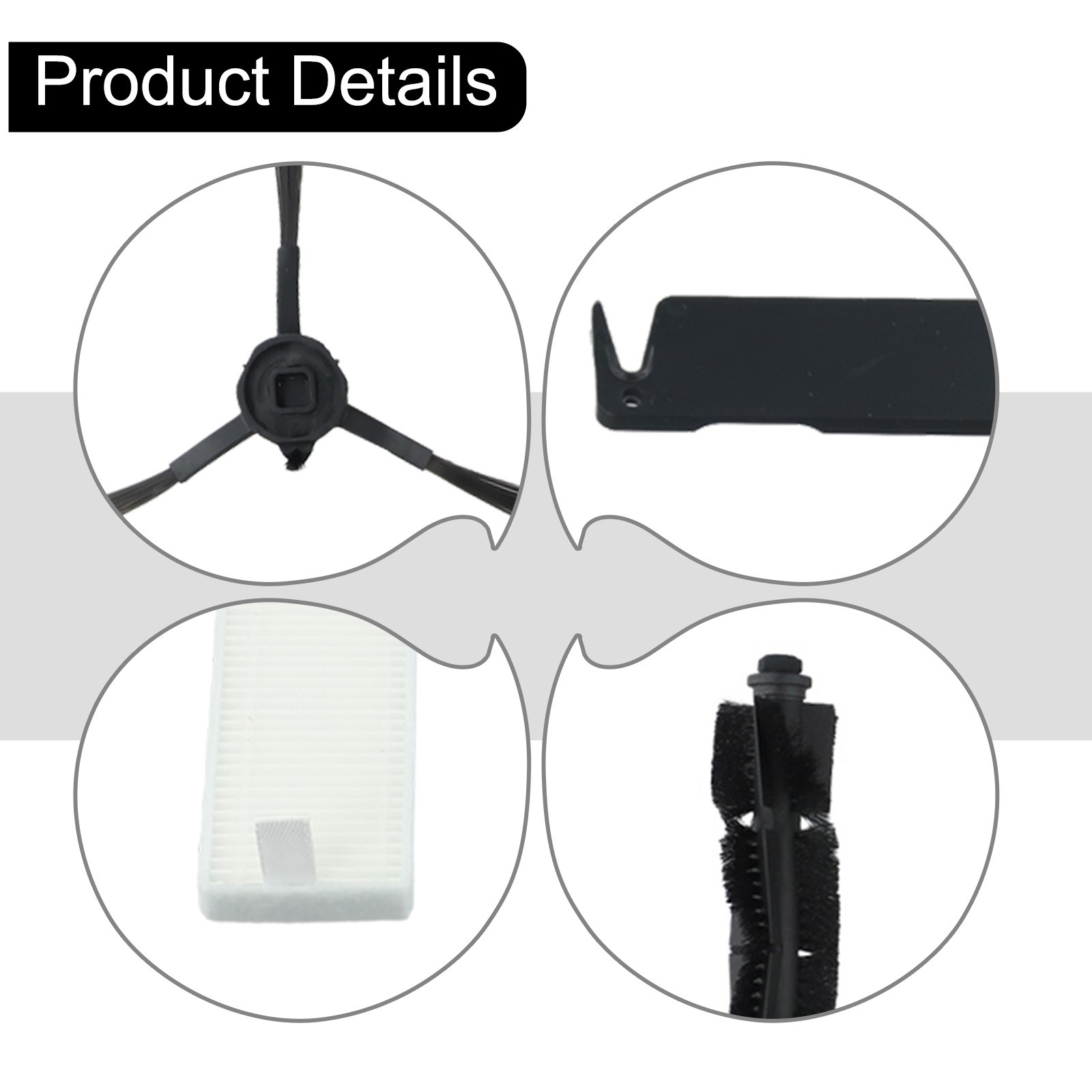 Para 360 S8 S8 Plus Aspirador Robot Rodillo Cepillo Cepillo de Limpieza Negro Blanco - Imagen 42 de 48