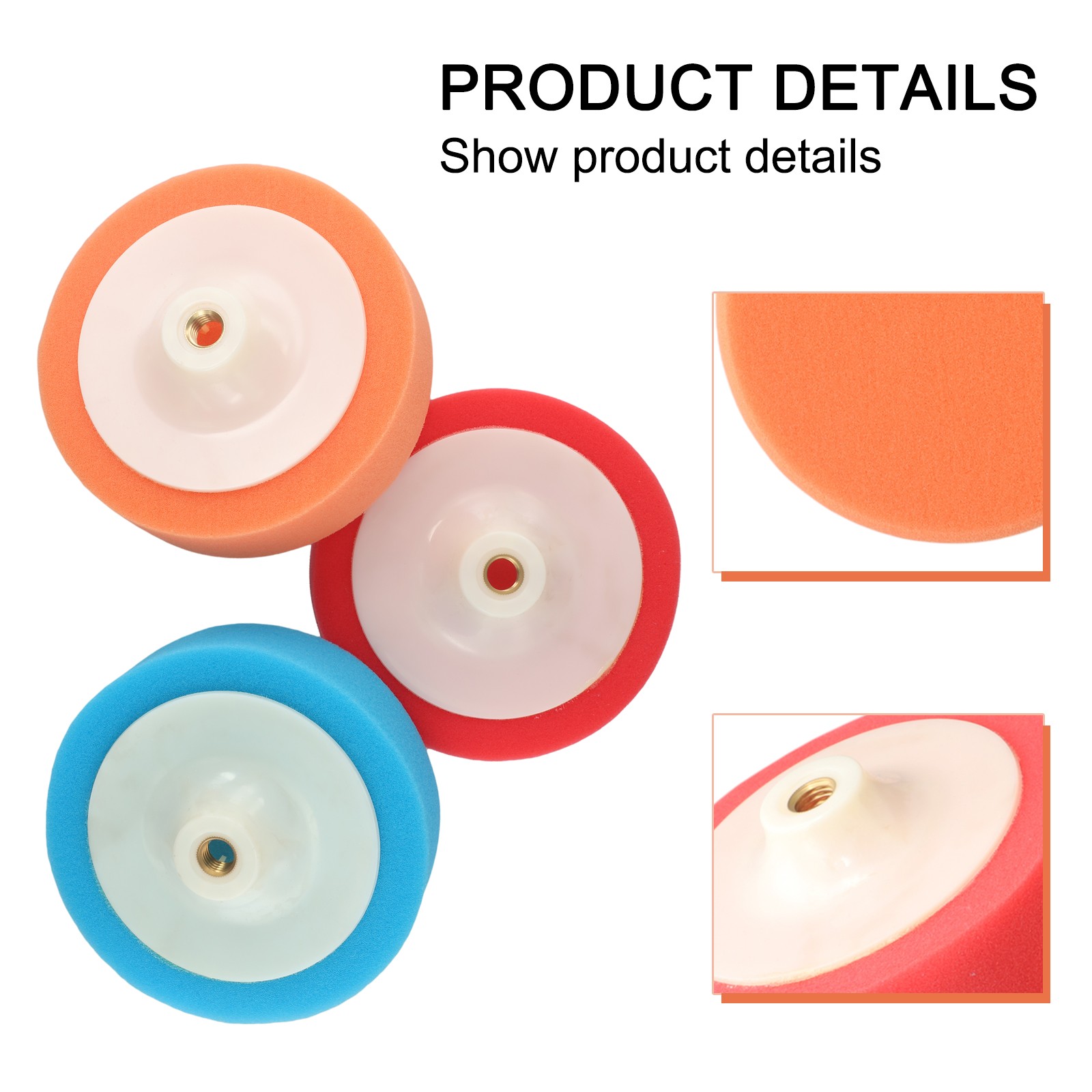 Polishing Heads Roundness Sponge Foam Buffing Wheel 14MM Thread Buffing