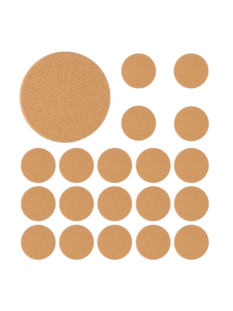 Protégez en ligne vos meubles avec des sous-verres en liège dosette ronde en bois naturel