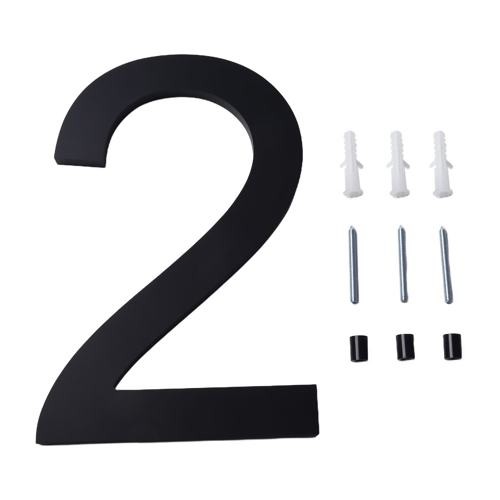 House Number Modern Floating ABS Black Shadow Garage Gate House Numbers Large - Picture 22 of 28