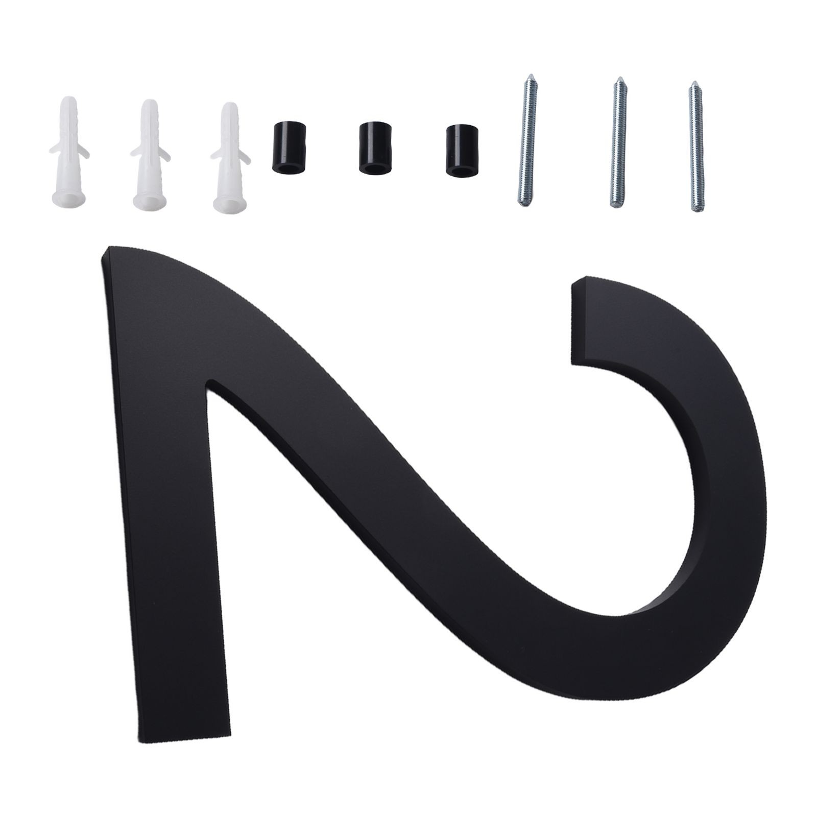 House Number Modern Floating ABS Black Shadow Garage Gate House Numbers Large - Picture 23 of 28