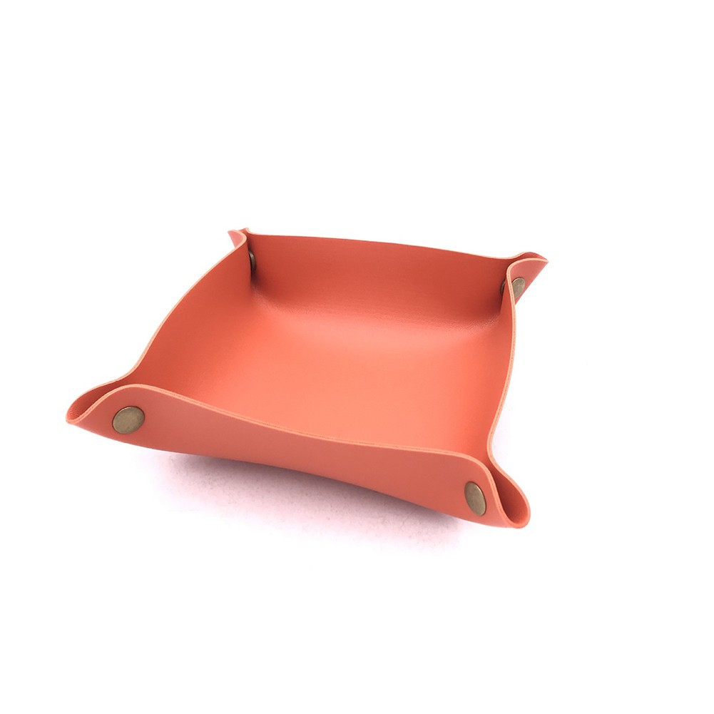 Elegant Foldable Leather Tray for Organizing Keys Jewelry and Earphones - Picture 25 of 40