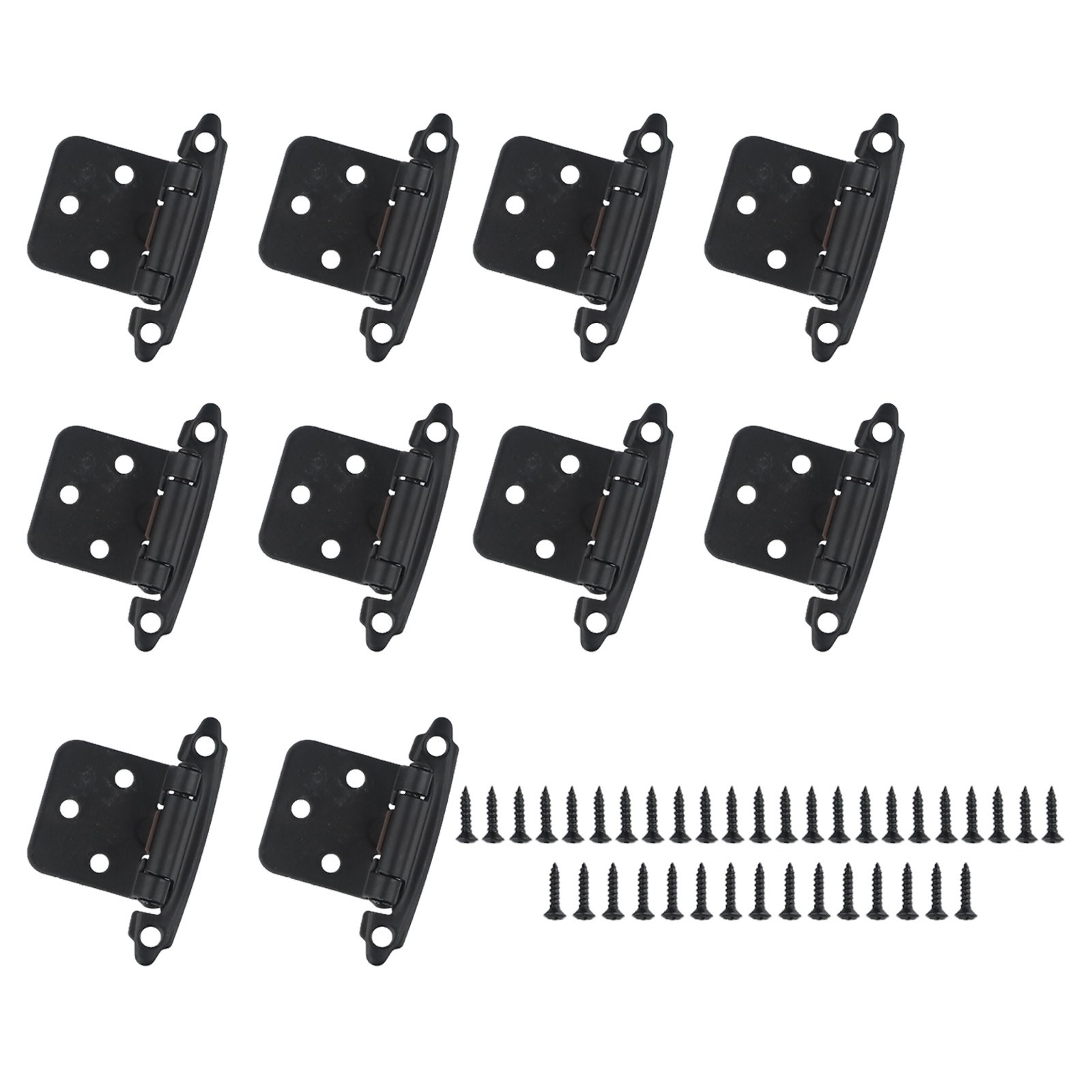 10pcs Cabinet Door Hinges Cold-rolled Steel Furniture Heavy Duty Kitchen