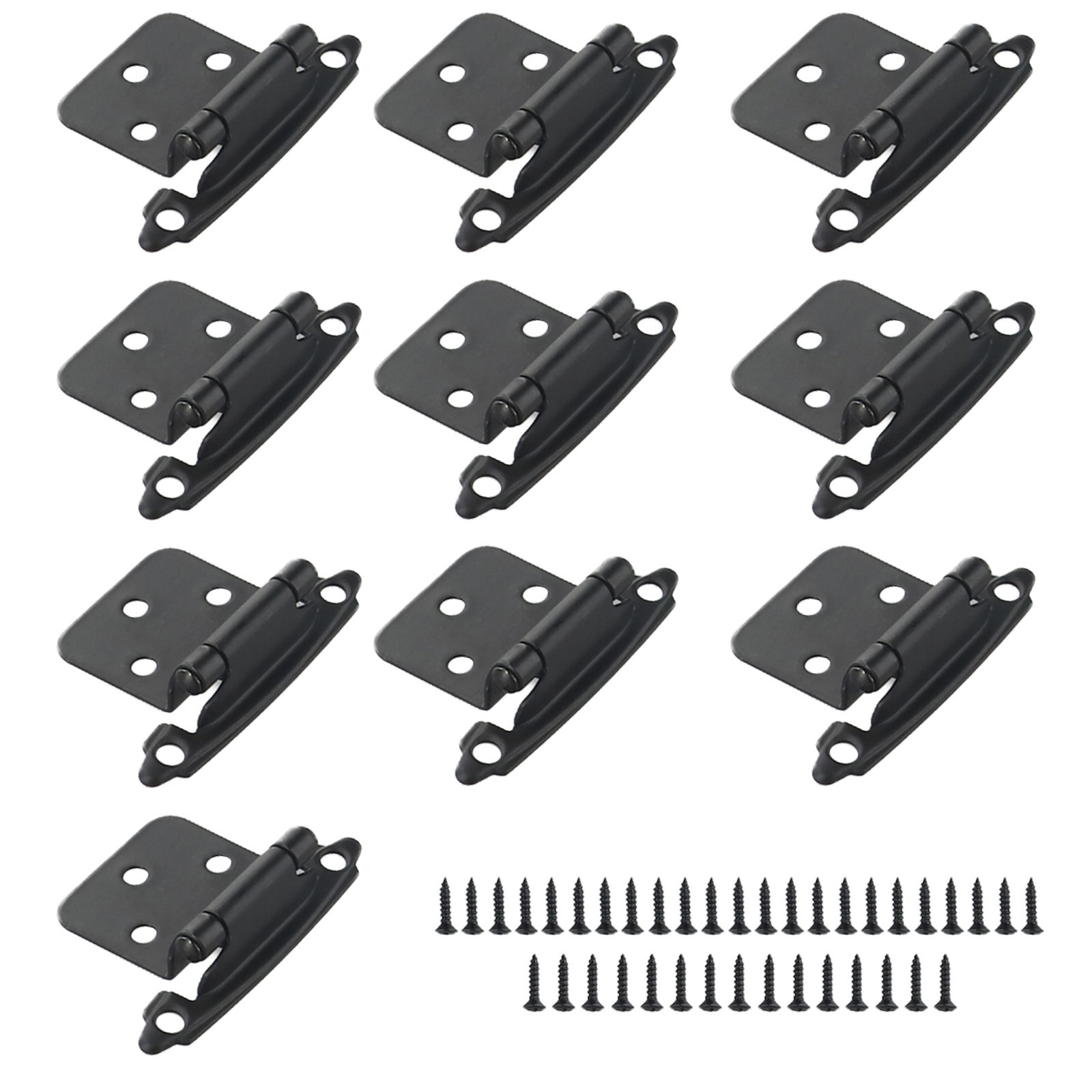 10pcs Cabinet Door Hinges Cold-rolled Steel Furniture Heavy Duty Kitchen