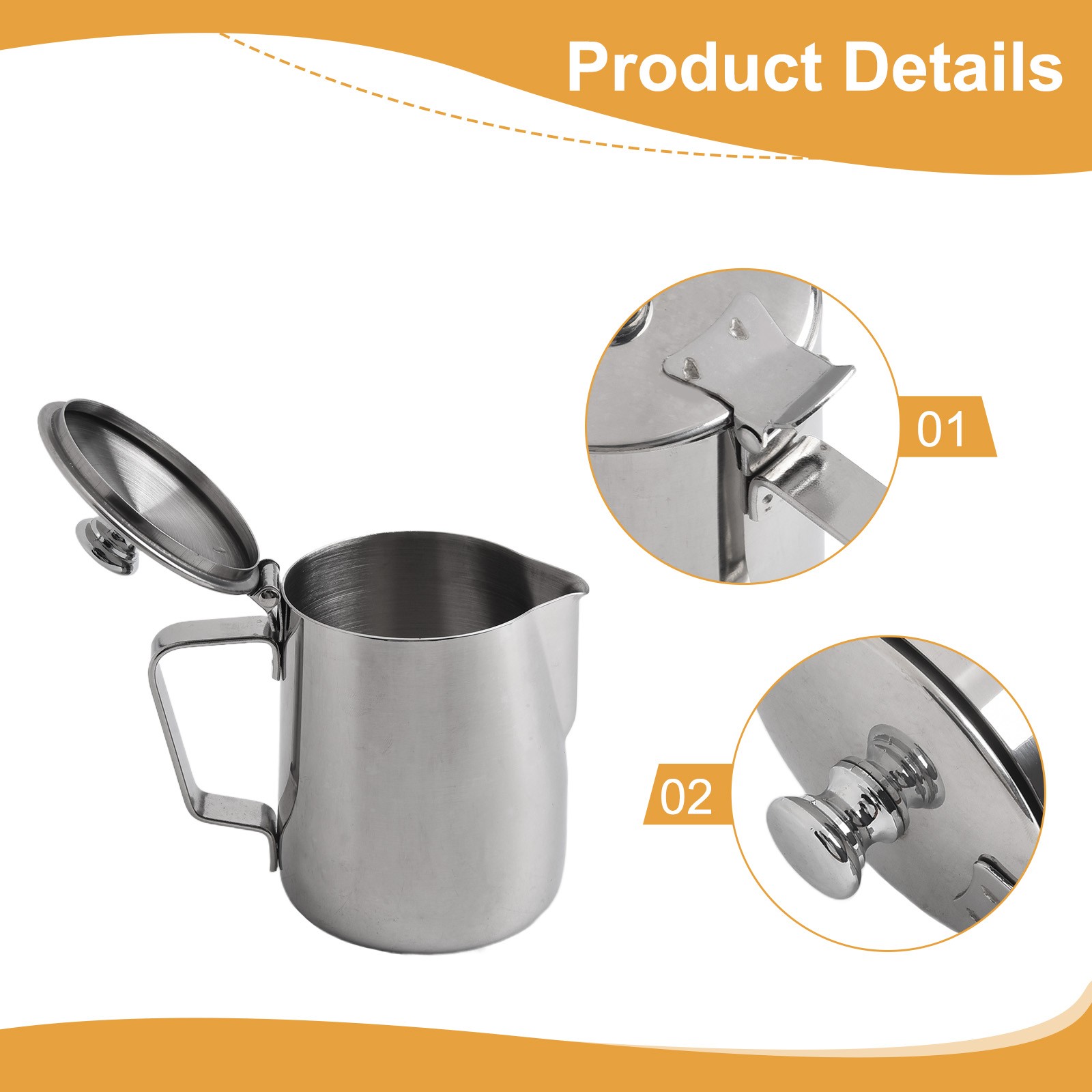 Milk Frothing Various Uses Special Lid Design Thick And Comfortable Body - Picture 18 of 45