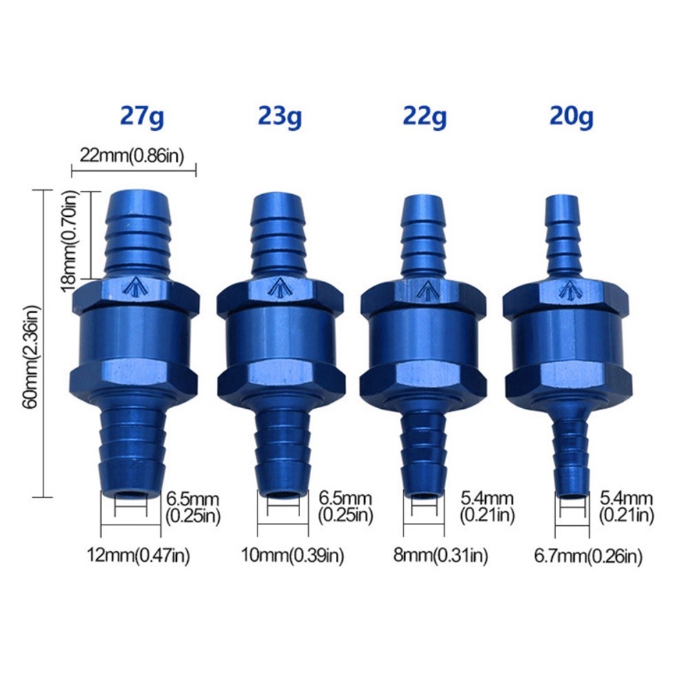 Valvola di ritegno non ritorno carburante multi misura per linea benzina diesel acqua carburante 1pz - Foto 58 di 73