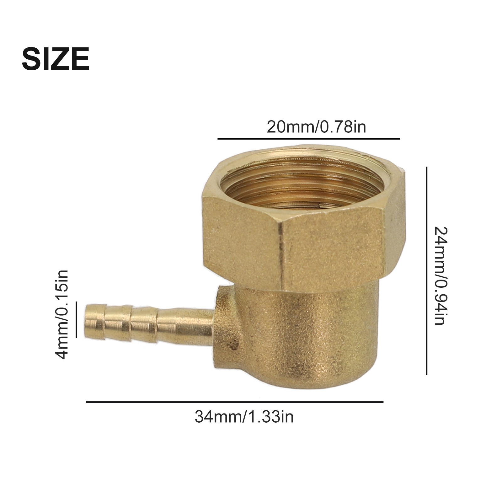 Brass Barb Hose Tail End Connector Various Sizes Available Rust Resistant