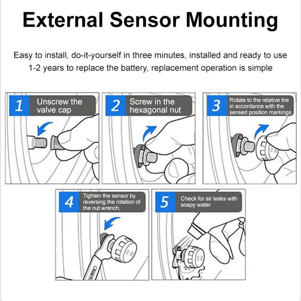 Alarm Installation Tire Pressure Monitor Current Practical Quick Installation - Picture 5 of 12