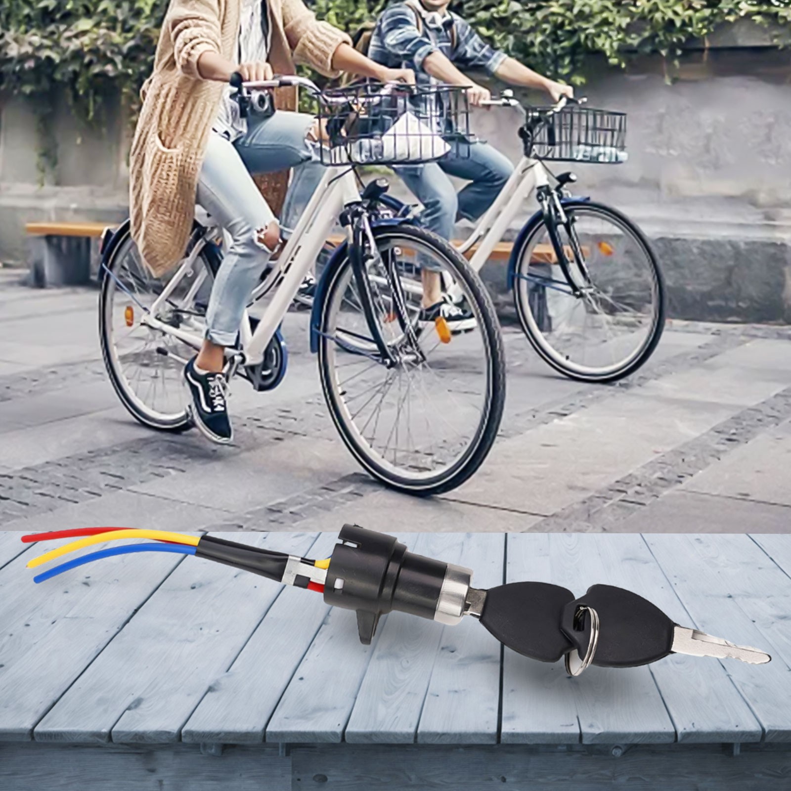 Llave de encendido para bicicleta eléctrica bloqueo para bicicleta eléctrica fácil de usar tres tamaños fácil de instalar - Imagen 36 de 44