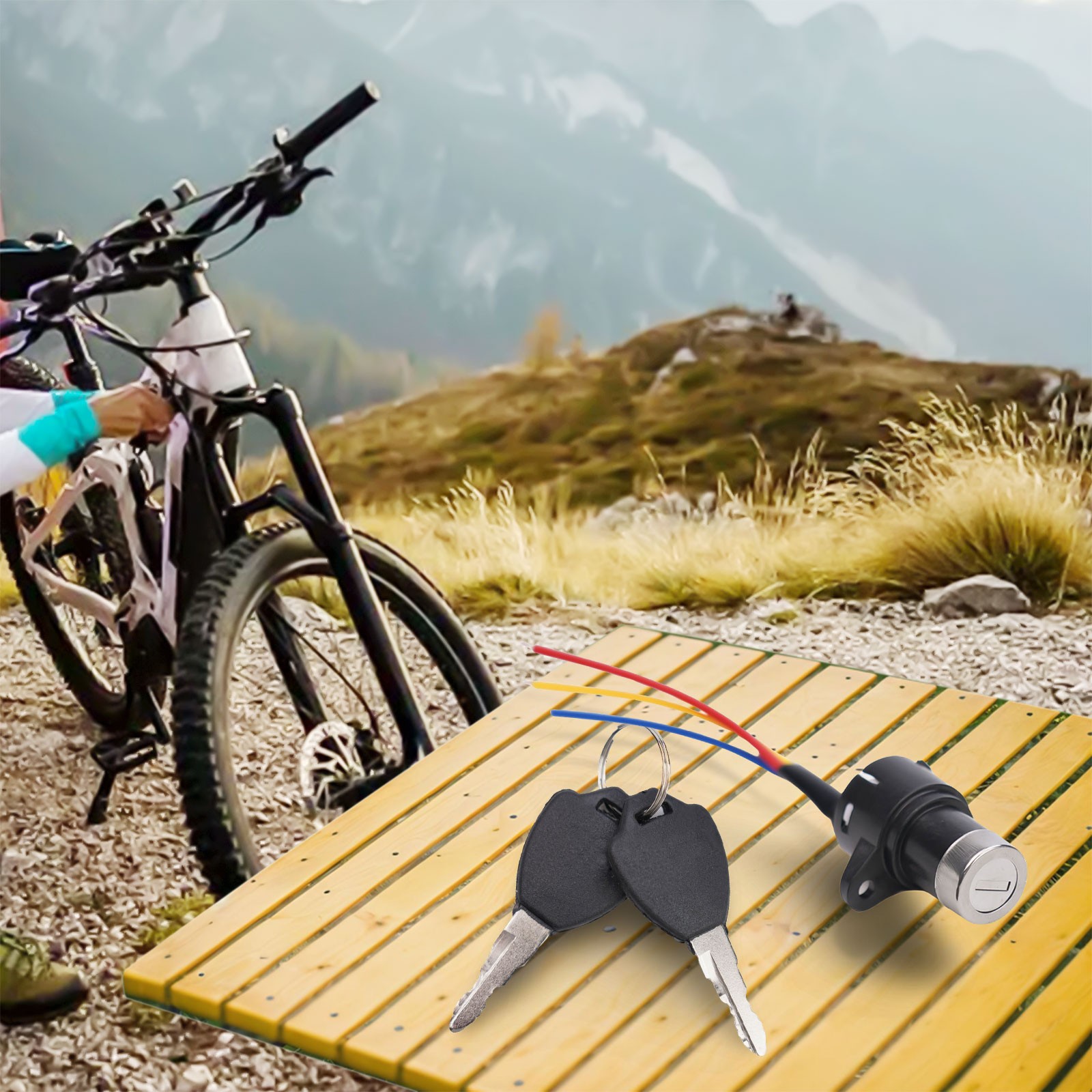 Llave de encendido para bicicleta eléctrica bloqueo para bicicleta eléctrica fácil de usar tres tamaños fácil de instalar - Imagen 37 de 44