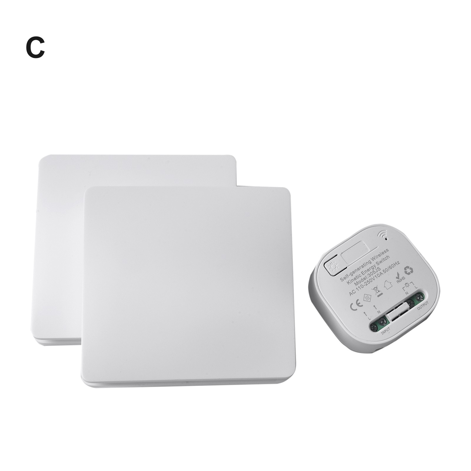 Wall Switch Light Switch Self-Powered Wireless Battery-Free IP44 Waterproof officiel