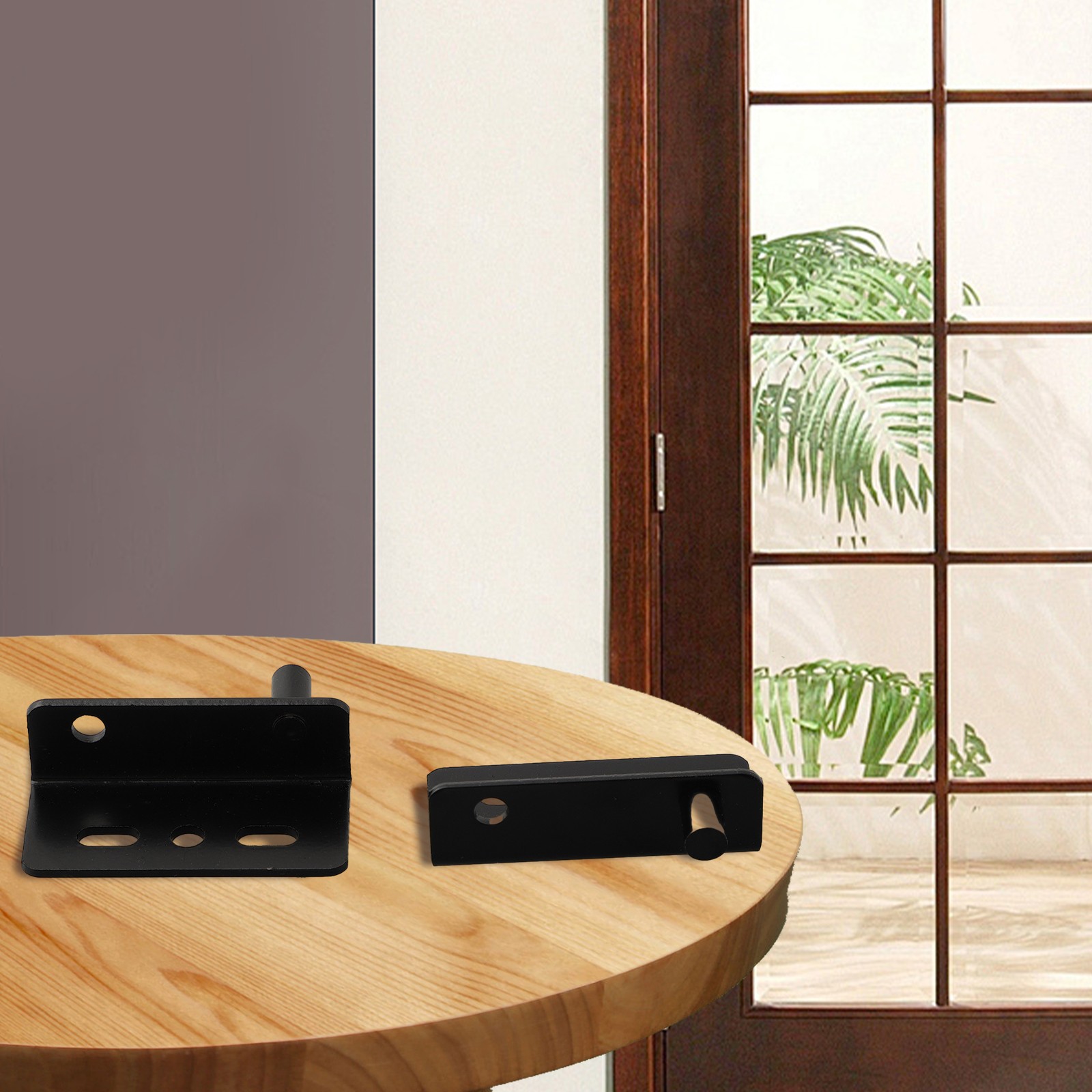 2pcs Pivot Door Shaft Hinge With Bushing Iron Replacement Accessories