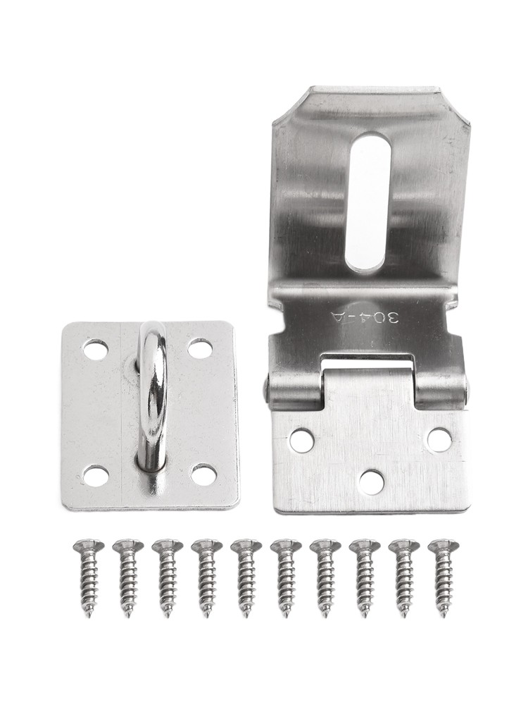 Stainless-Steel Lock Plate Door Lock Hasp 90?? Lock Plate Door Buckle Anti-rust