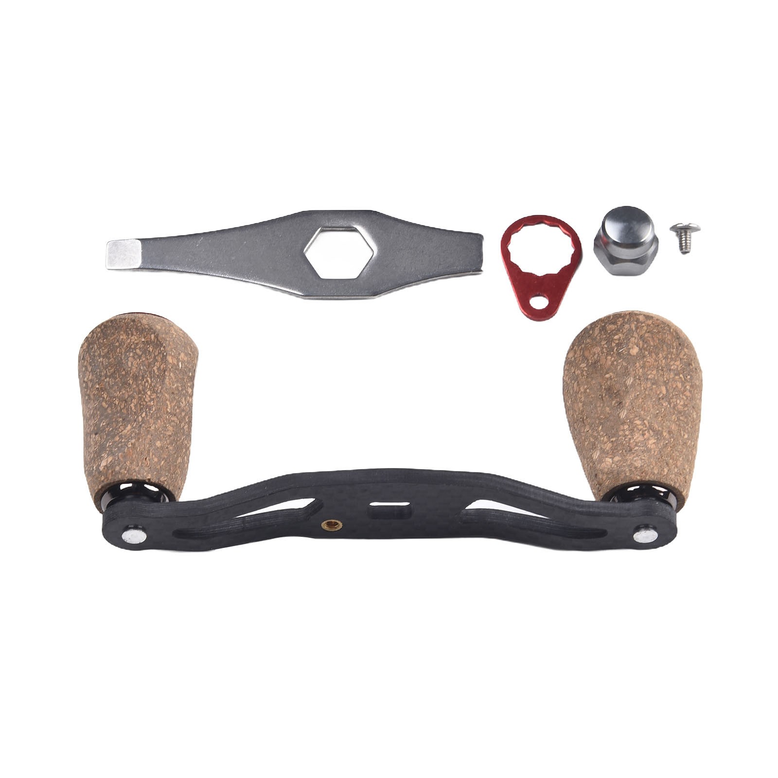 Outdoor Angelrollengriff Angelwerkzeuge Carbongriff Baitcasting Korkgriff - Bild 25 von 36