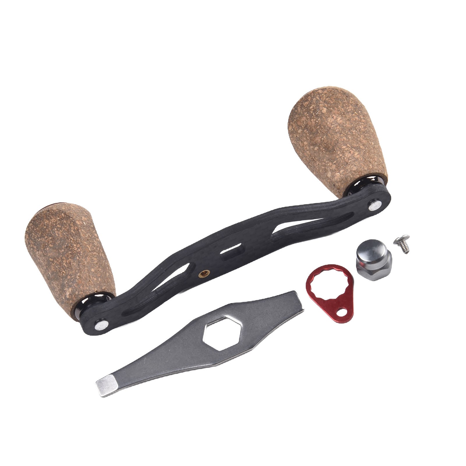 Outdoor Angelrollengriff Angelwerkzeuge Carbongriff Baitcasting Korkgriff - Bild 26 von 36