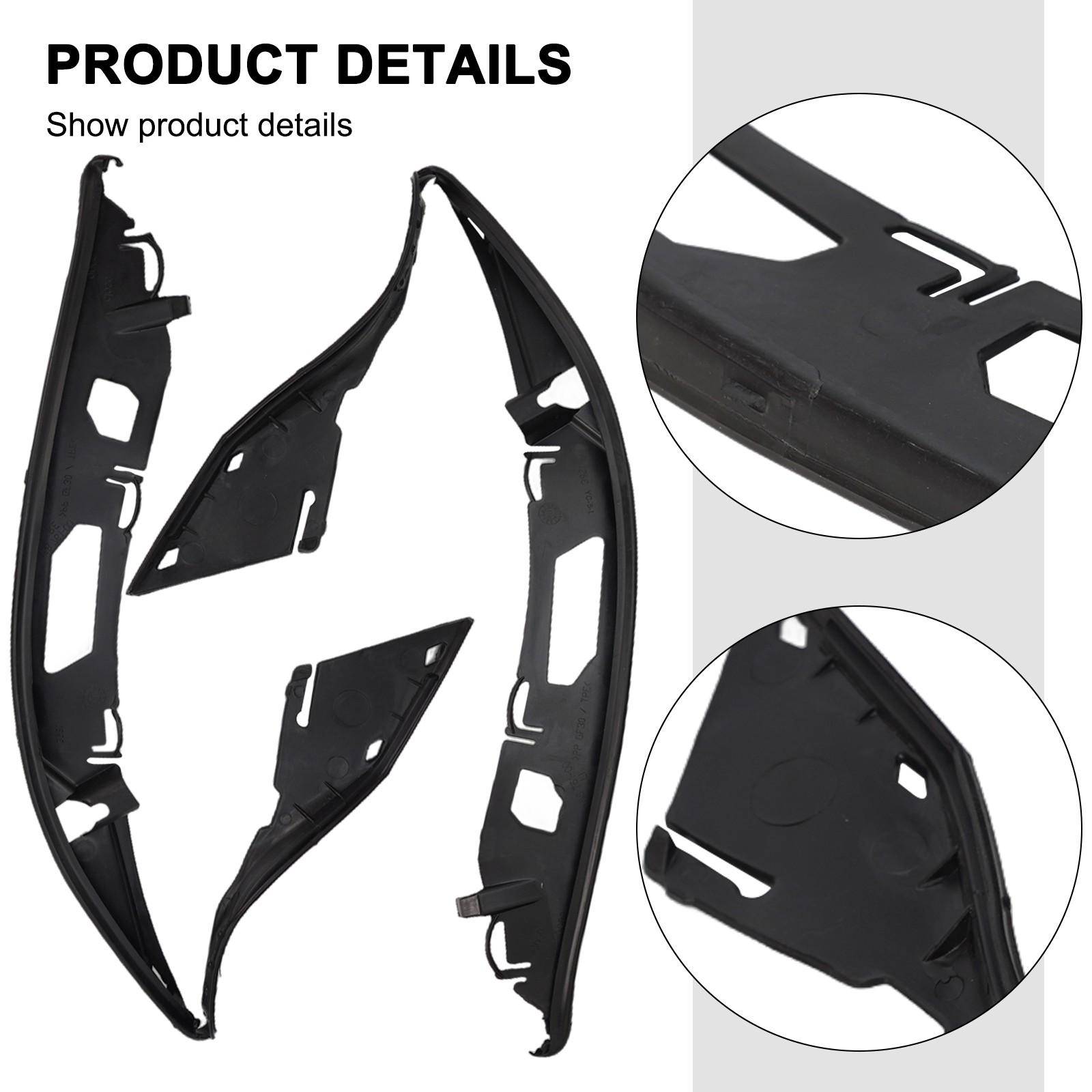 For BMW 5 Series Headlight Gasket Auto Parts 63126934511 63126934512 Black - Picture 11 of 12