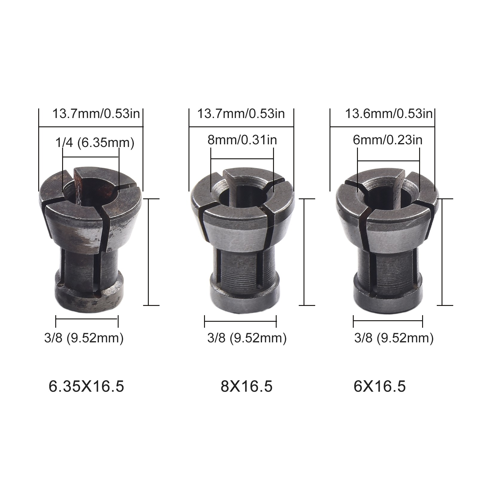 M Engraving Trimming Machine Router Split Bushing Converters Nut Package Content