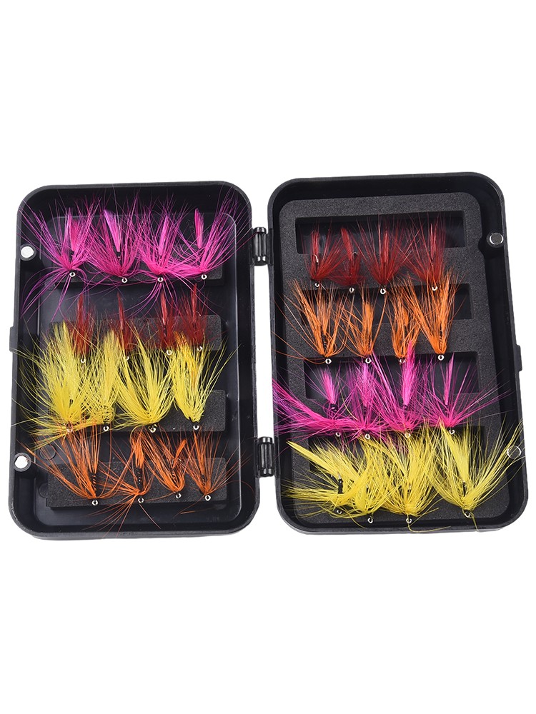 Lachs Fishing Flies Kit Mit Trocken/nass Ameisen Fliege Fliegen Für Bass - Bild 32 von 48