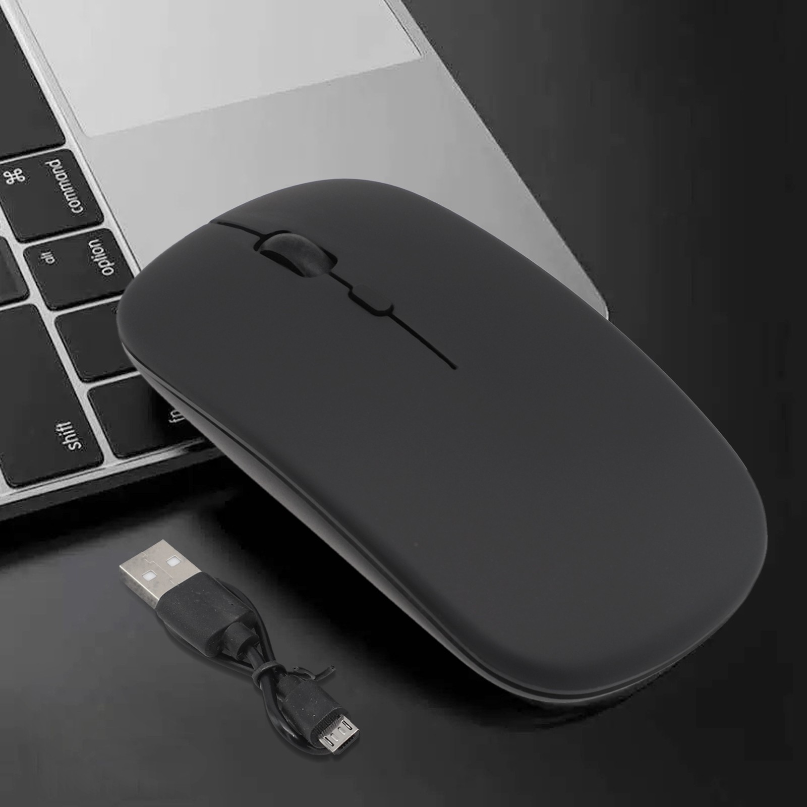 Ergonomisches Design Kabellose Maus Wiederaufladbare Leistungsanzeige Dauerhaft - Bild 22 von 24