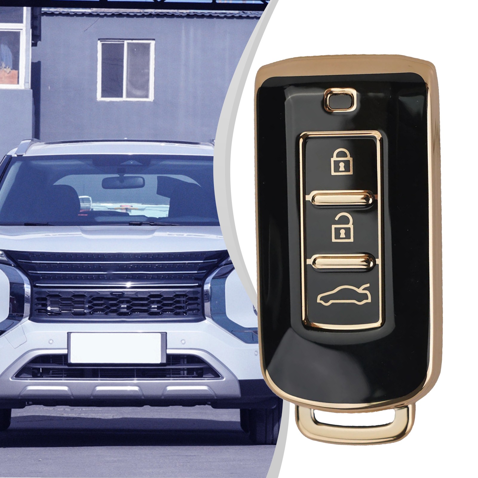 Remote Car Key Case Cover Soft Shell High Quality For Outlander Lancer Xpander