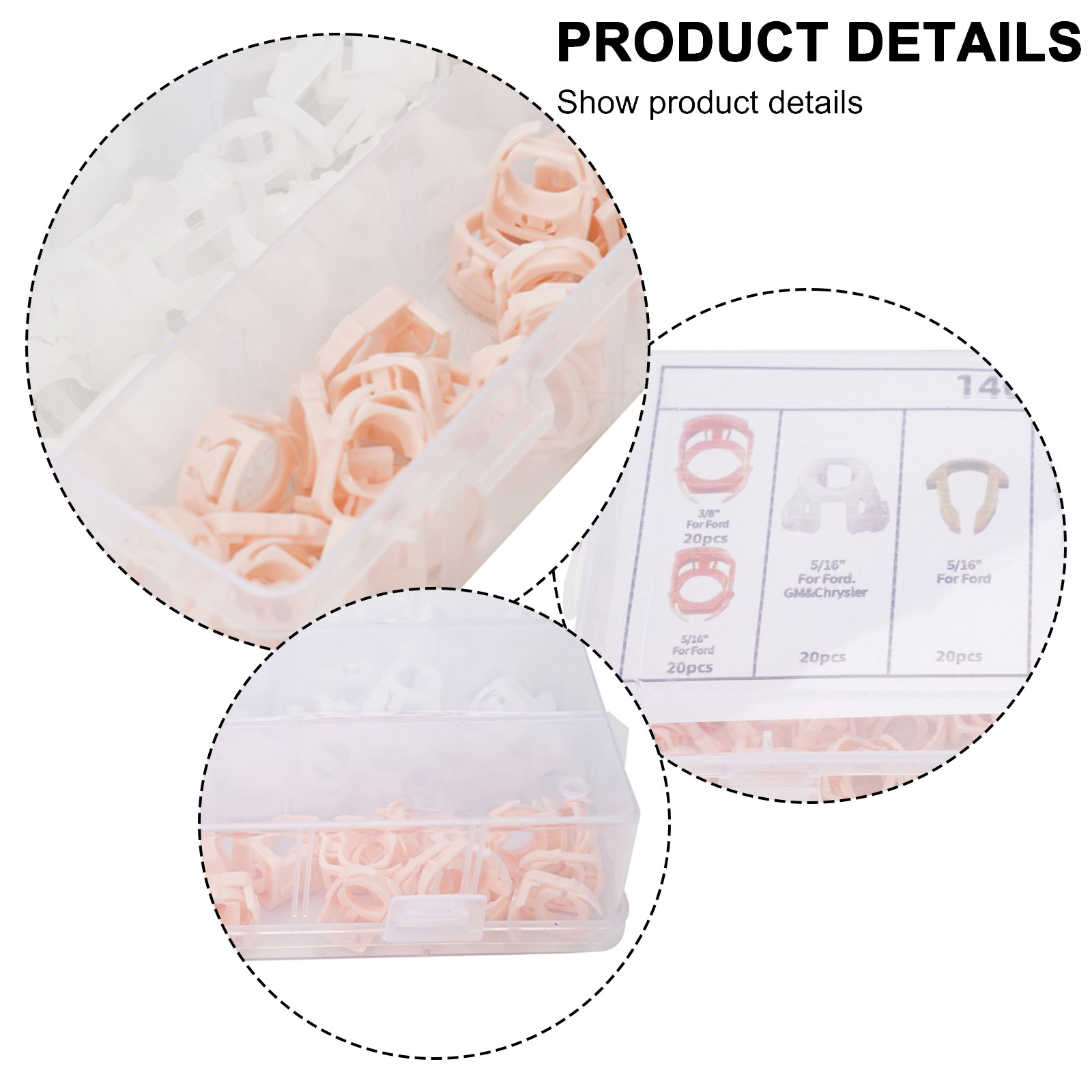 For Ford Fuel Line Retainer Clips 140PCS Assortment Easy Access and Storage - Bild 15 von 24