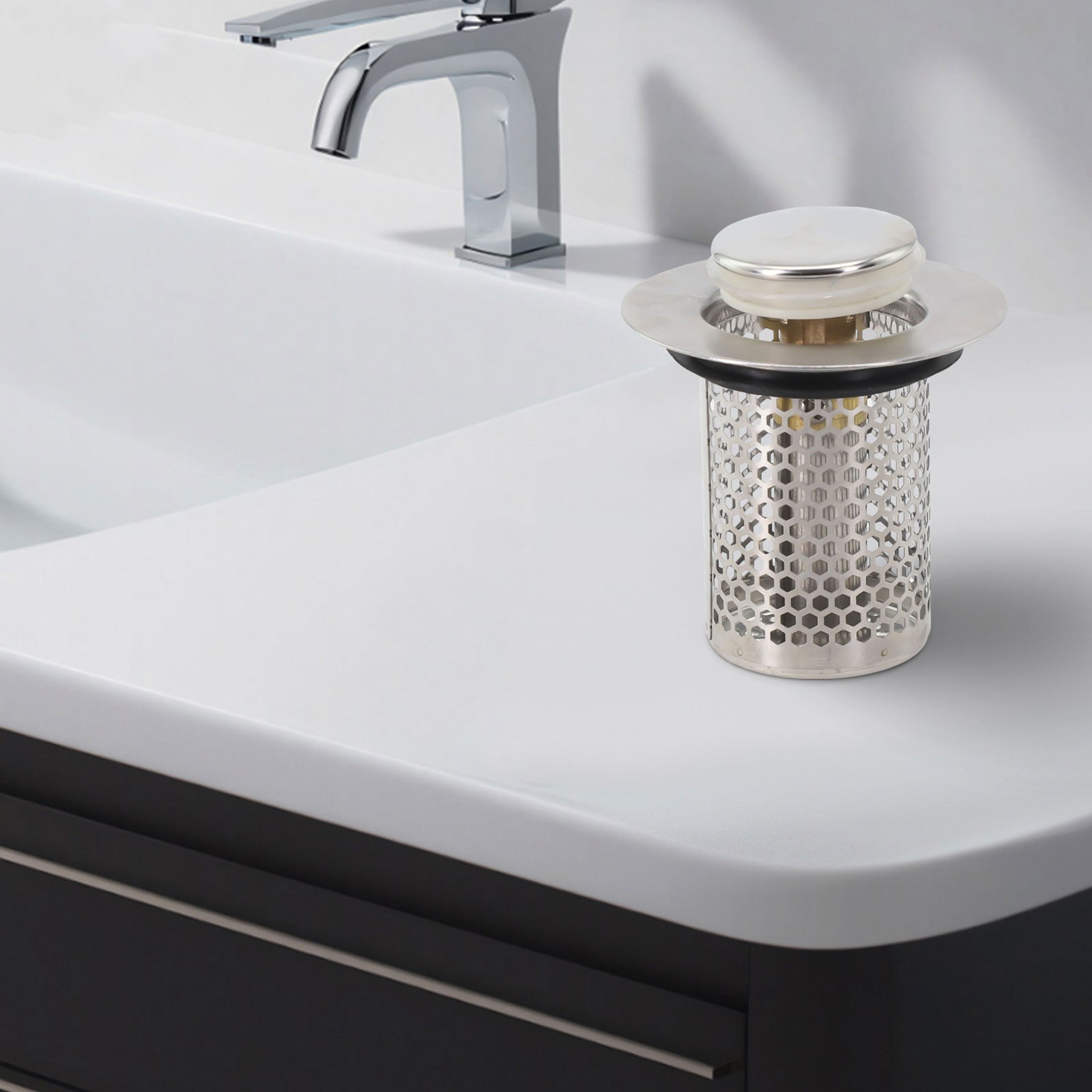 Filtro di scarico pavimento in acciaio inox premium per cucina, vasca e acqua lavandino - Foto 26 di 48