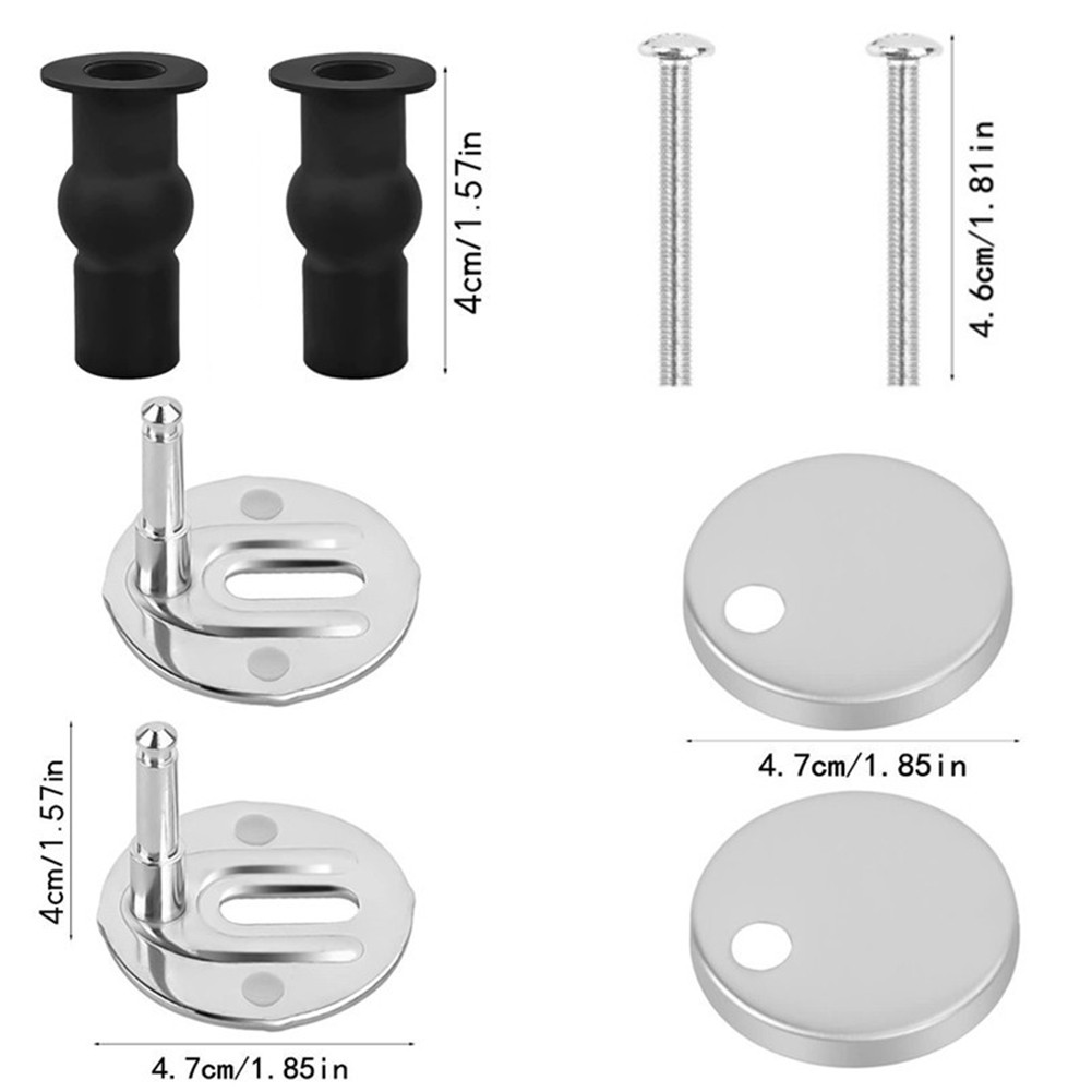 WC-Deckel-Montageset – Stabiles Scharnier, 47mm/55mm Wählbar, Aus Stahl & Gummi – Einfache Reinigung & Montage