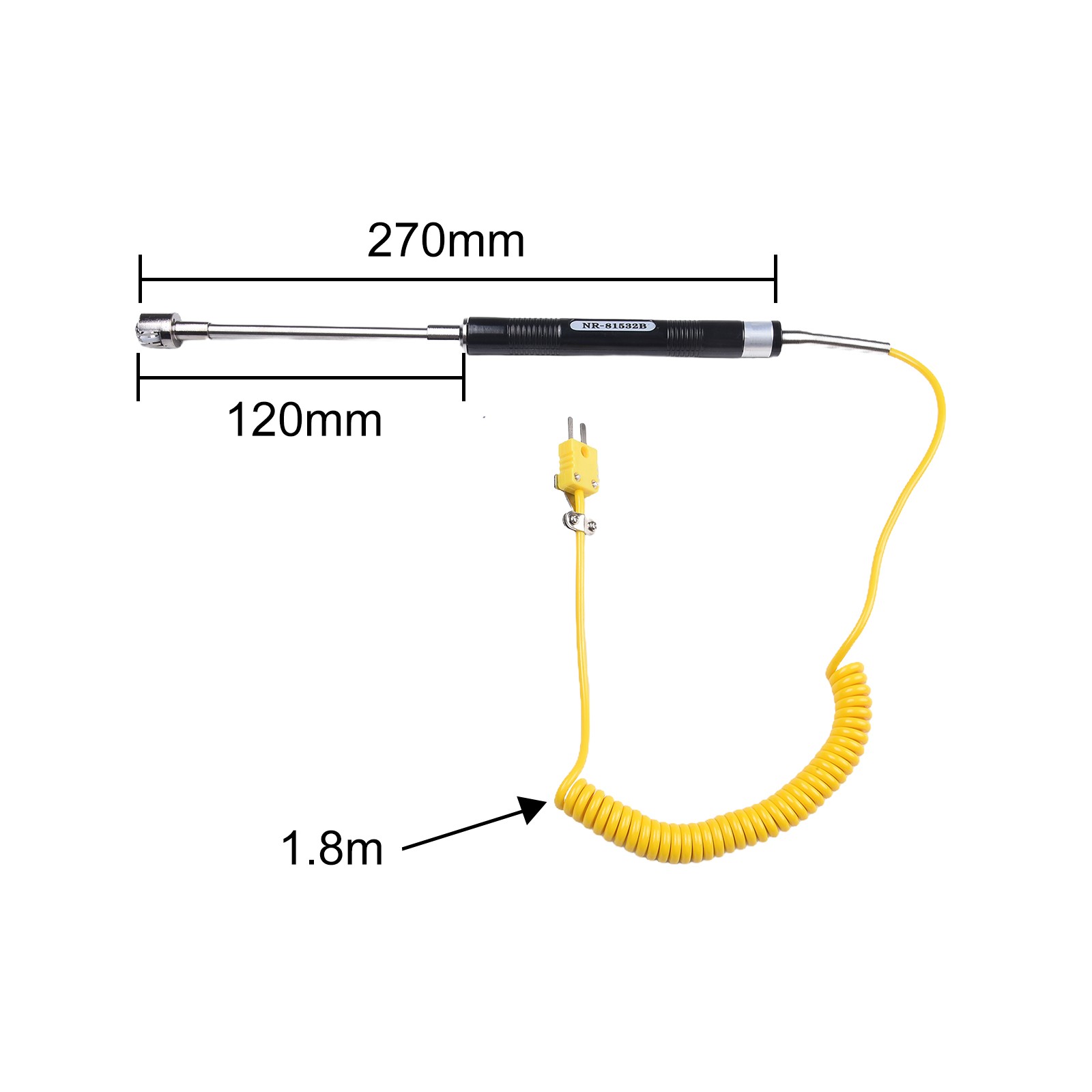 K Typ Thermoelement/Oberflächentemperaturfühler Fühler 500°C für Thermometer 81531 - Bild 52 von 84