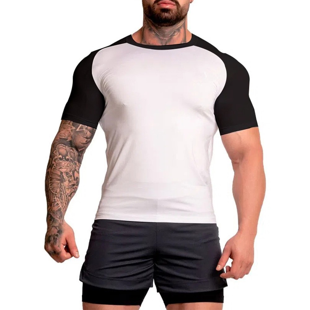 Zur Seite Fahren Aktivkleidung Bodybuilding Fitness Hemd Kurzarm Polyester - Bild 13 von 16