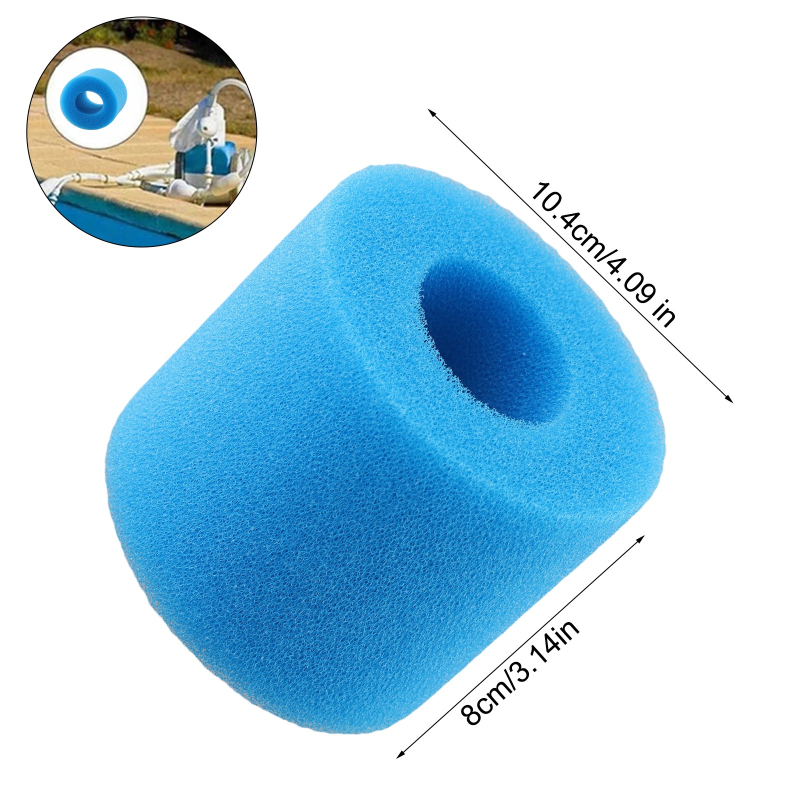 For Intex Type II/VI/D Washable Reusable Swimming Pool Filter Sponge Parts Blue - Picture 48 of 62