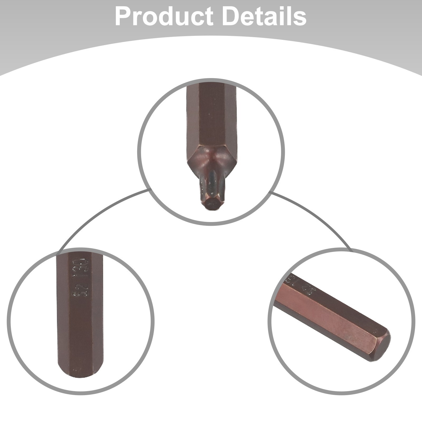 Screwdriver Bits Anti-corrosion Hex Shank Bits Tools T20/25/30/40/45/50/55 - Picture 46 of 72